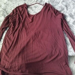 Open back shirt